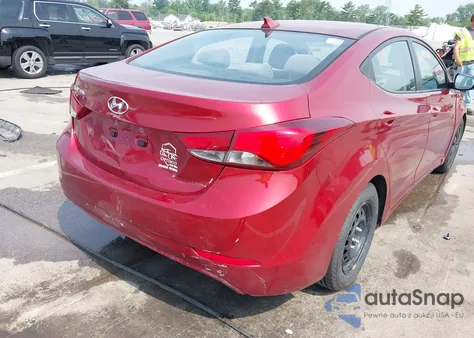 2016 Hyundai Elantra Se из США, поврежденный, VIN 5NPDH4AE6GH706687
